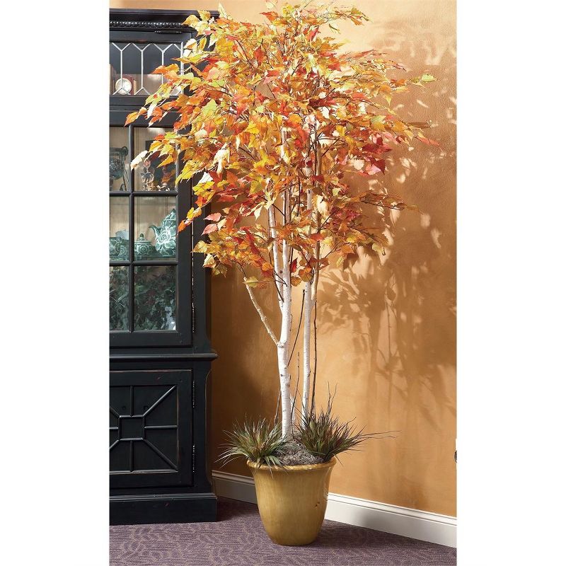 Sullivans Artificial 7'H Birch Tree 84"H Red
