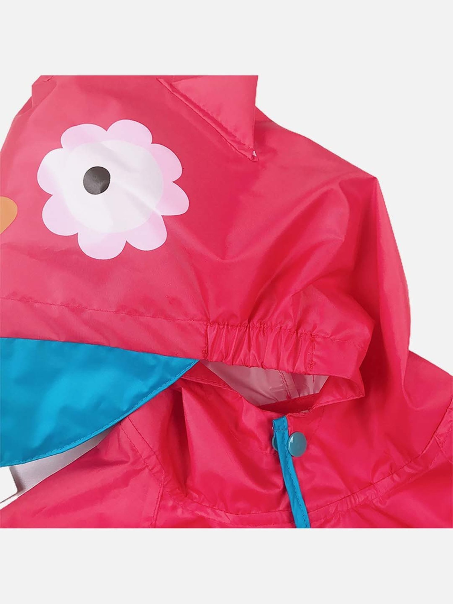 Little Surprise Box Kids Pink Printed Full Sleeves Raincoat