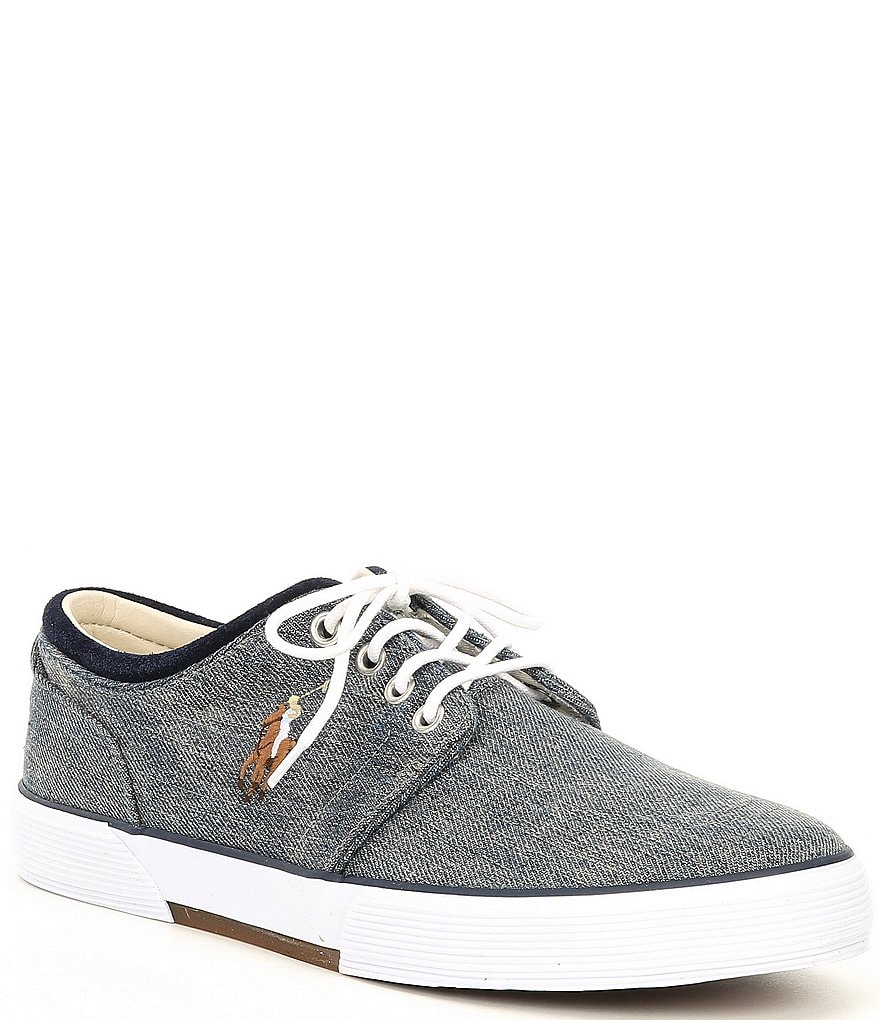 Polo Ralph Lauren Men's Faxon Denim Lace-Up Sneakers