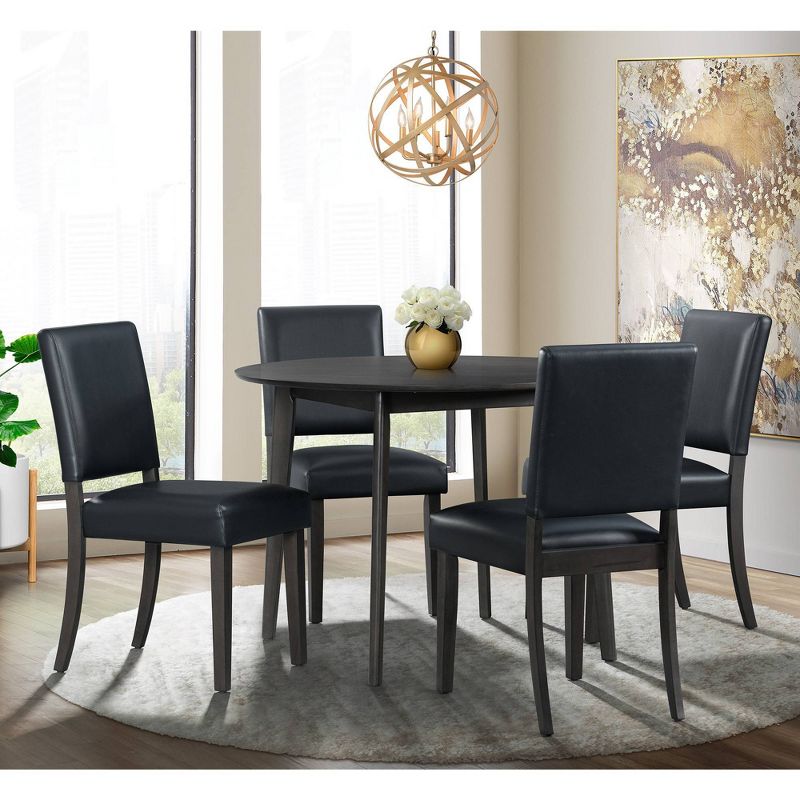 5pc Vail Round Dining Set Navy/Brown - Picket House Furnishings