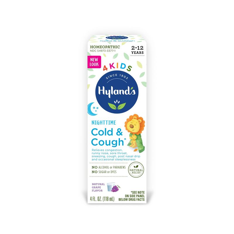 Hyland's 4 Kids Cold & Cough Nighttime Syrup - Grape - 4 fl oz