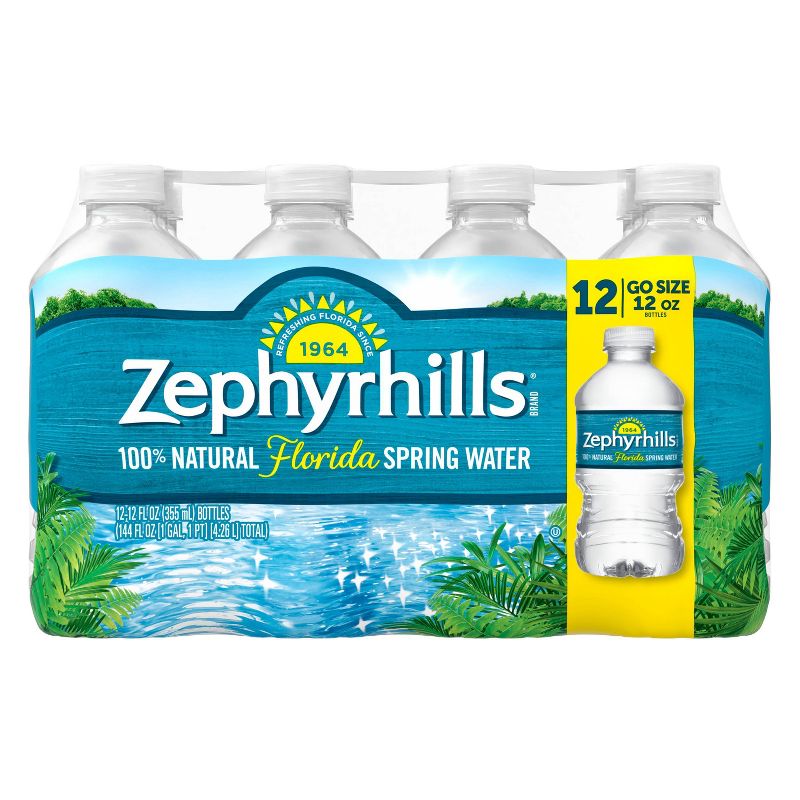 Zephyrhills Brand 100% Natural Spring Water - 12pk/12 fl oz Bottles