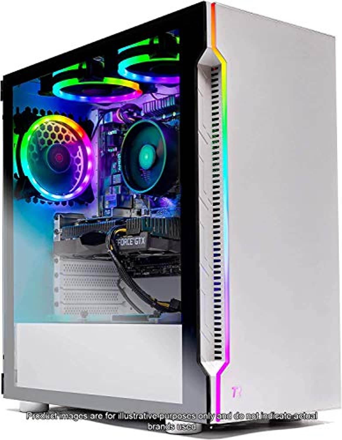 Skytech Archangel Gaming Computer PC Desktop - RYZEN 5 2600X 6-Core 3.6 GHz, GTX 1660 6G, 500GB SSD, 16GB DDR4 3000MHz, RGB Fans, Windows 10 Home