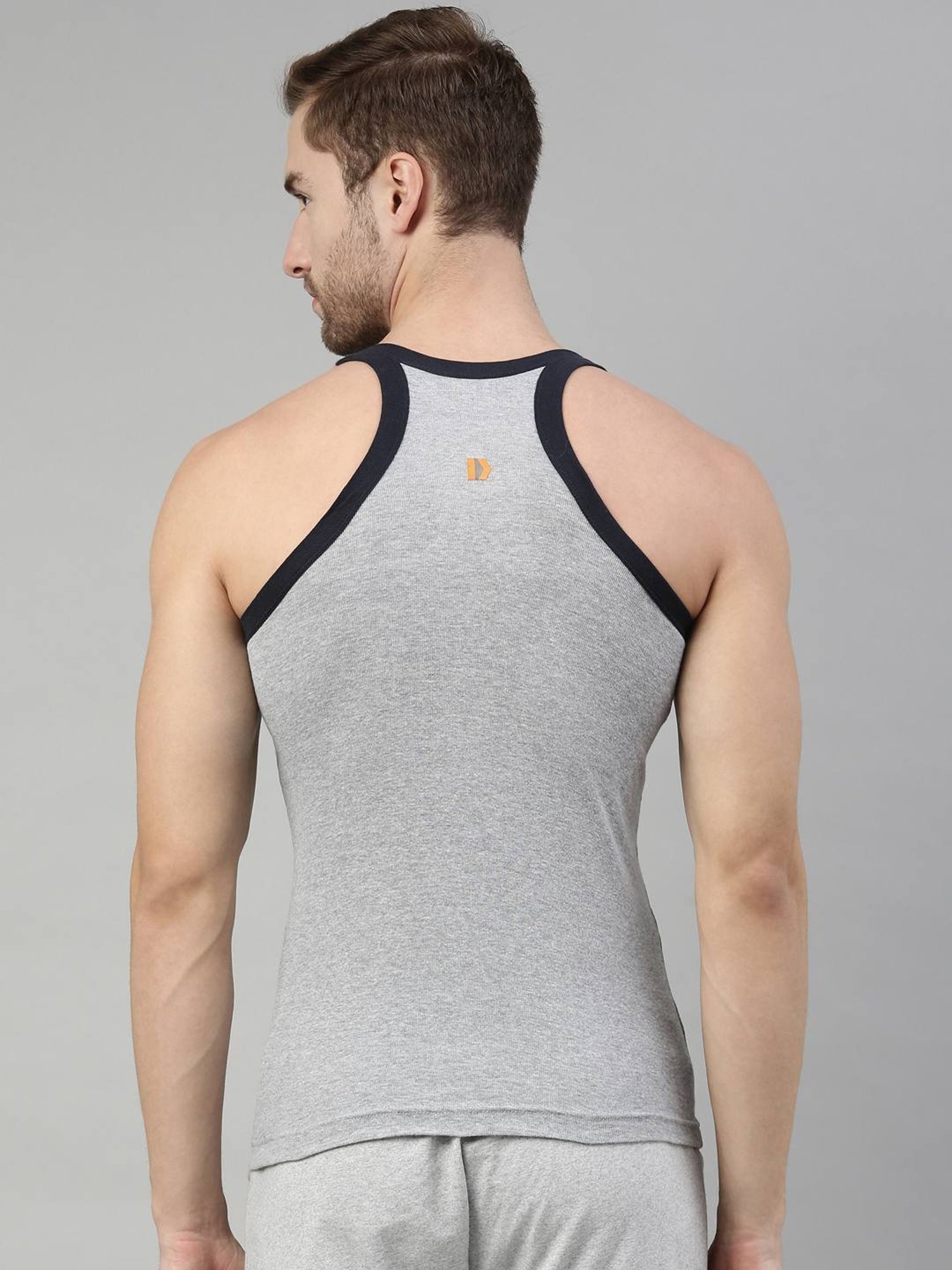 Dixcy Scott Originals Grey Cotton Regular Fit Vest