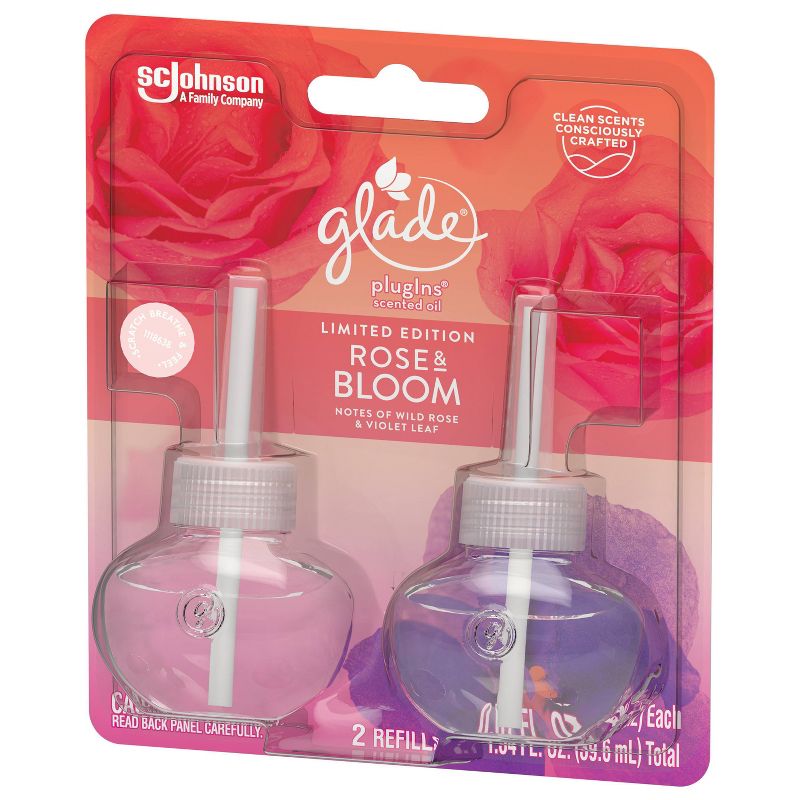Glade Rose Bloom PlugIns Refill - 2ct