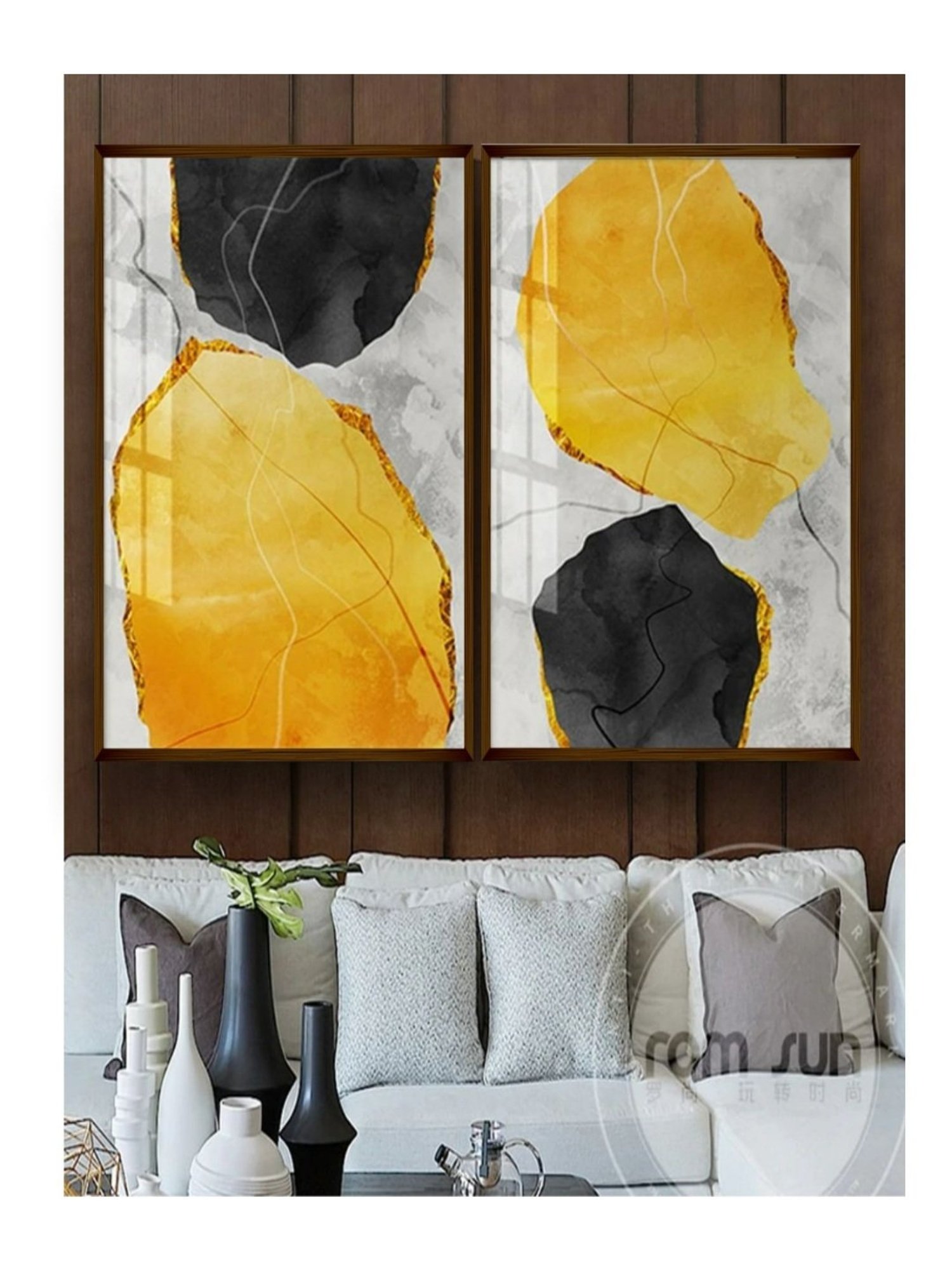 The Art House Abstract Multicolor Canvas Painting