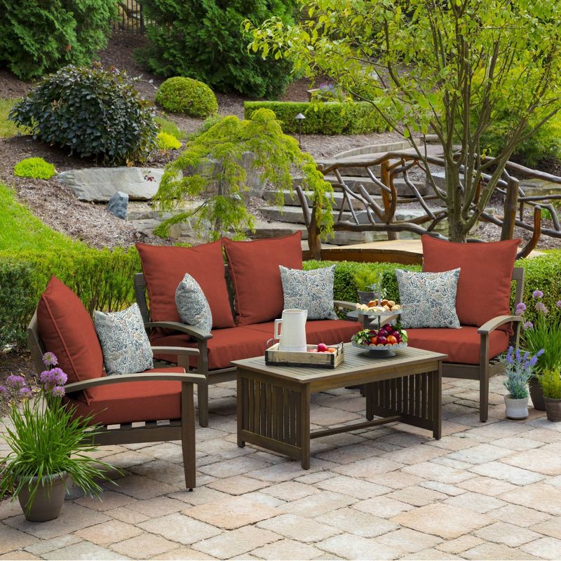 Sedona Woven Outdoor Cushion Set Orange - Arden Selections