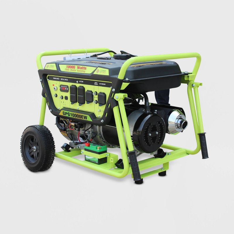 10000W Electric Start Generator Green - Green-Power