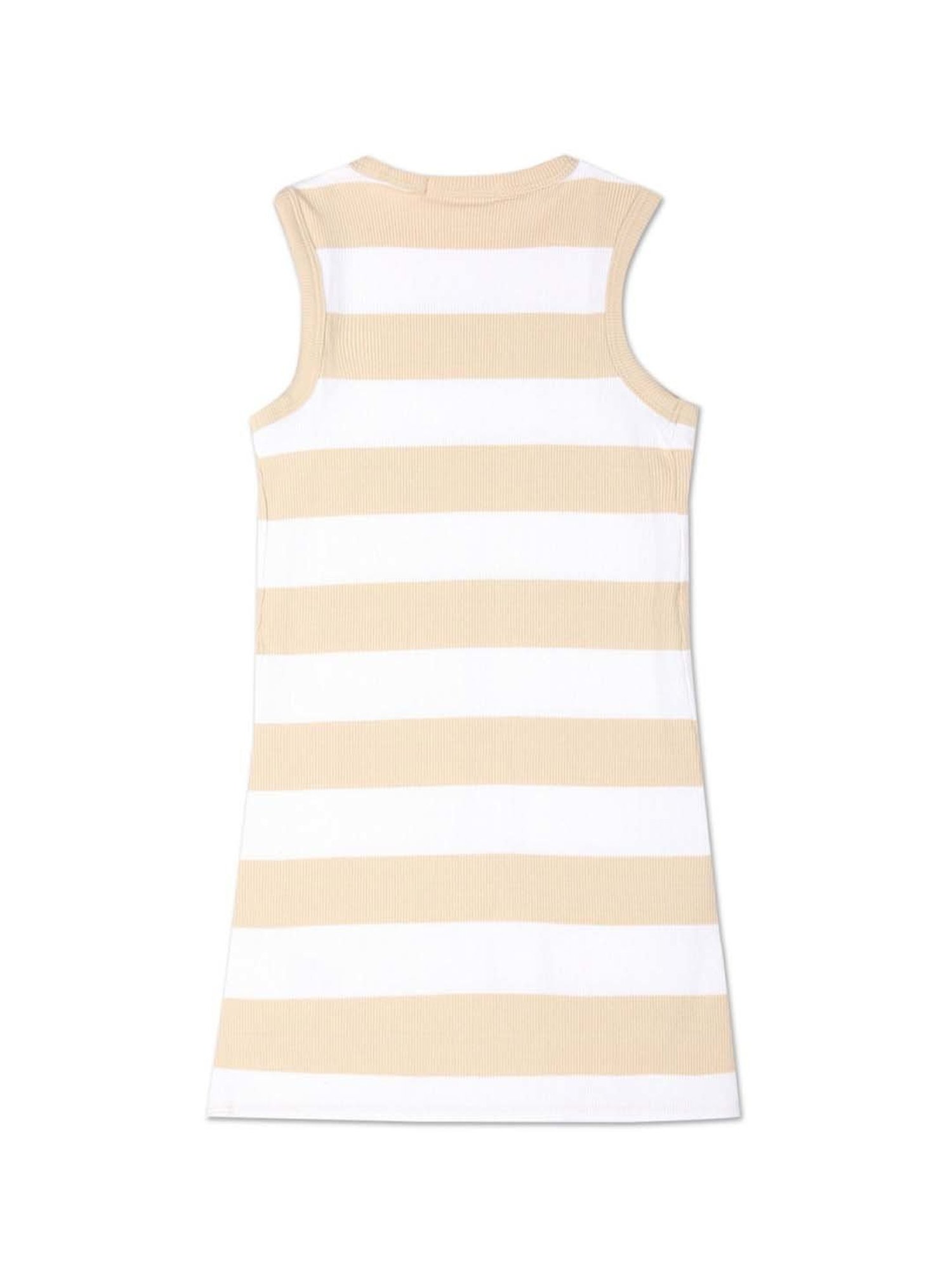 Calvin Klein Jeans Kids Beige Cotton Striped Dress
