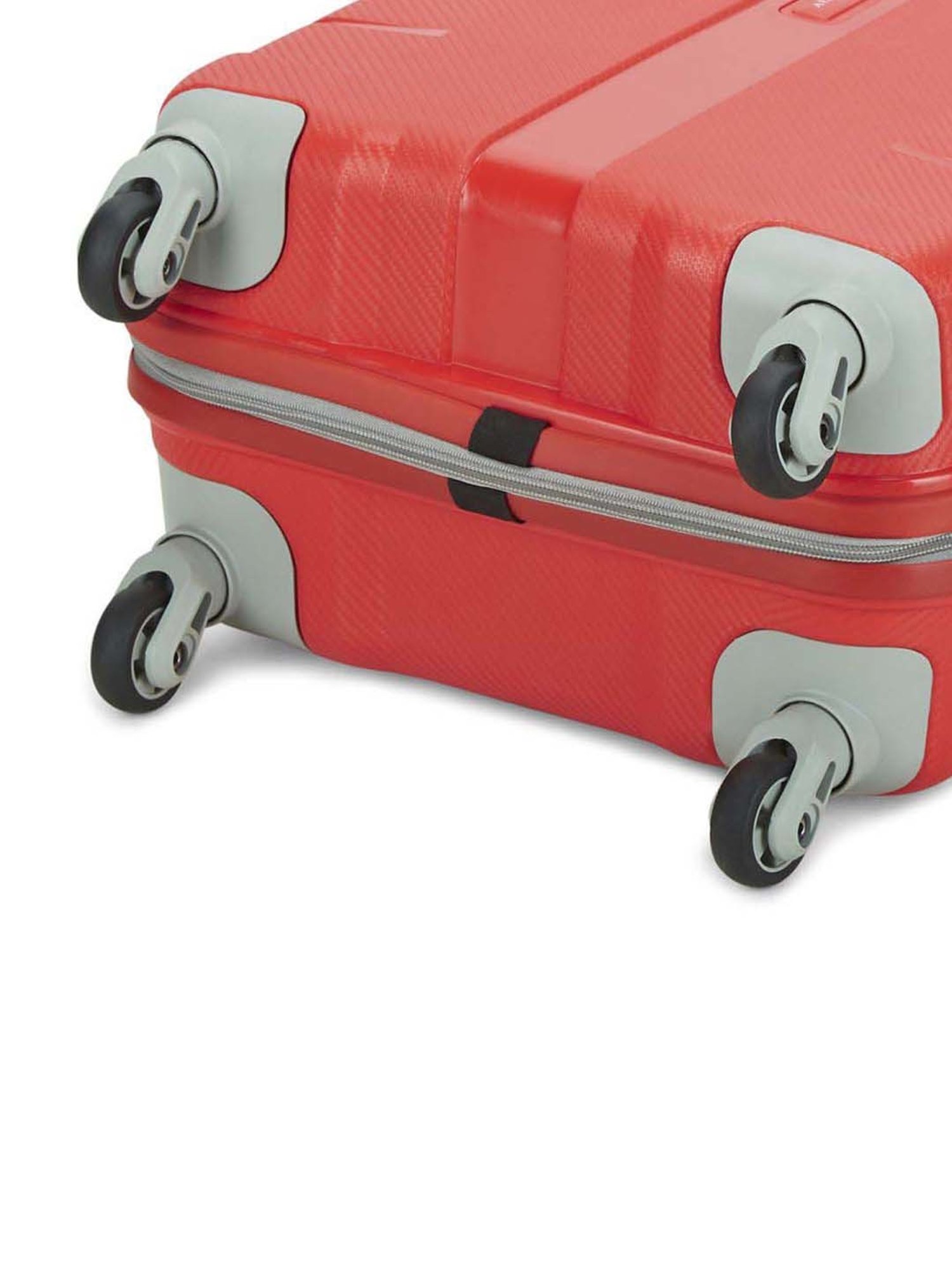 Aristocrat Nexon Fiery Red Textured Hard Cabin Trolley Bag - 38 cm