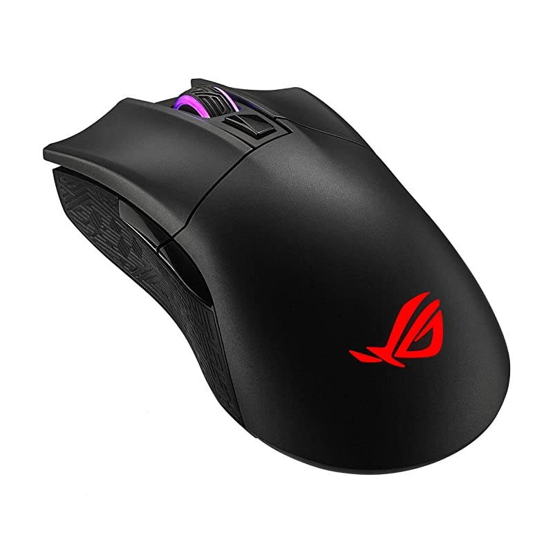 Wireless Optical Gaming Mouse for PC ROG Gladius II | RightHand Grip | 12000 DPI Optical Sensor 400 IPS Omron Switches | 6 Programmable Buttons | Aura Sync RGB Lighting ROG Armoury II