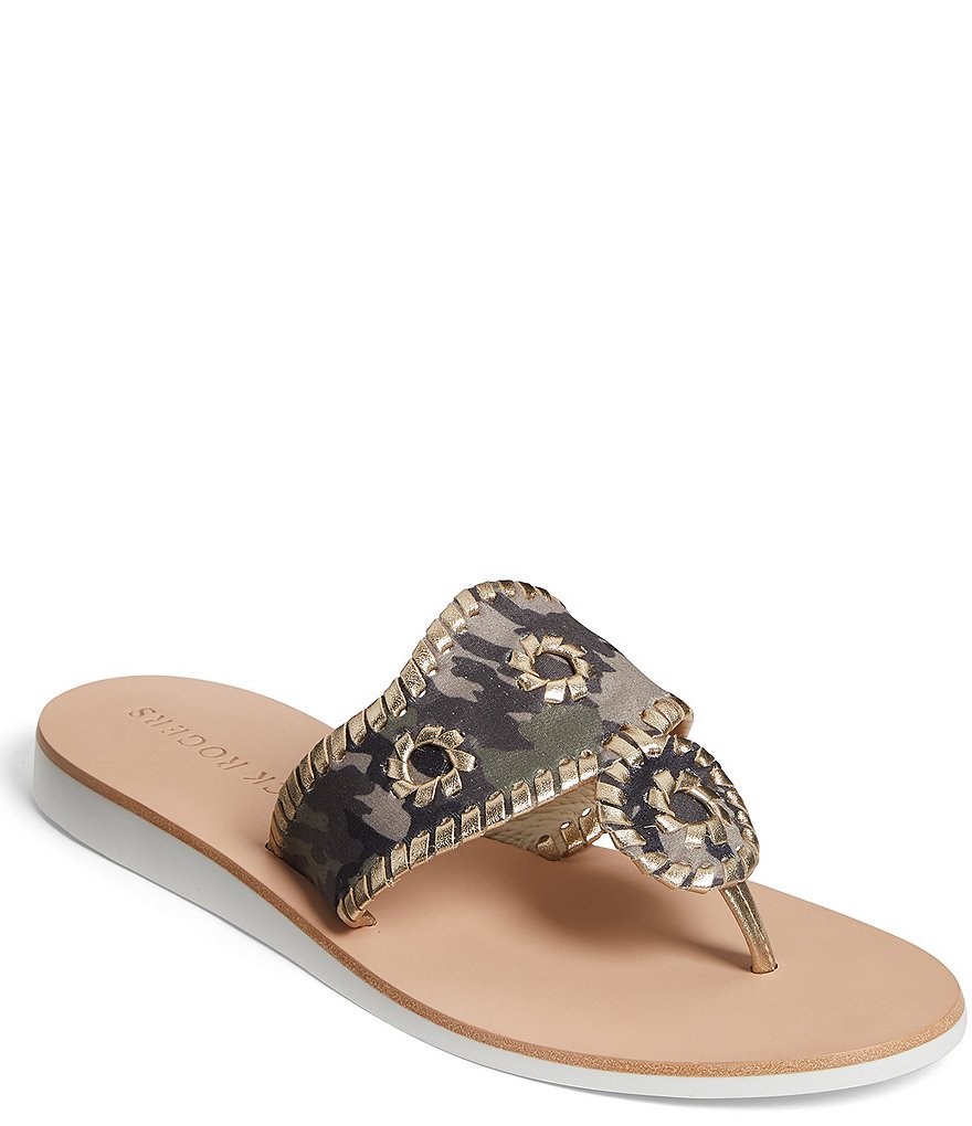 Jack Rogers Boating Jacks Camo Print Thong Sandals