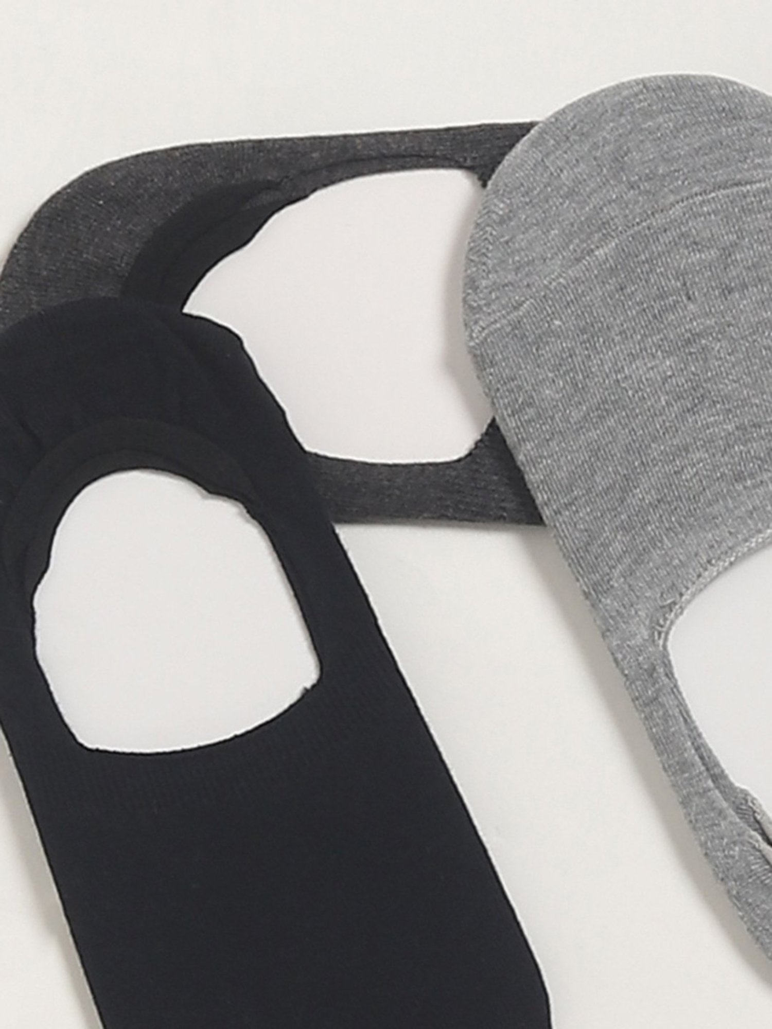 WES Lounge by Westside Grey No-Show Socks - Pack of 3