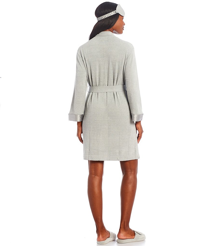 Little Giraffe Luxe Satin Snow Leopard Wrap Robe