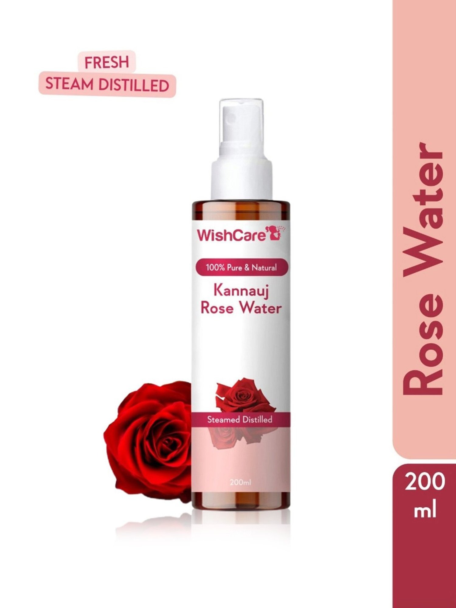 Wishcare Pure & Natural Kannauj Rose Water - 200 ml