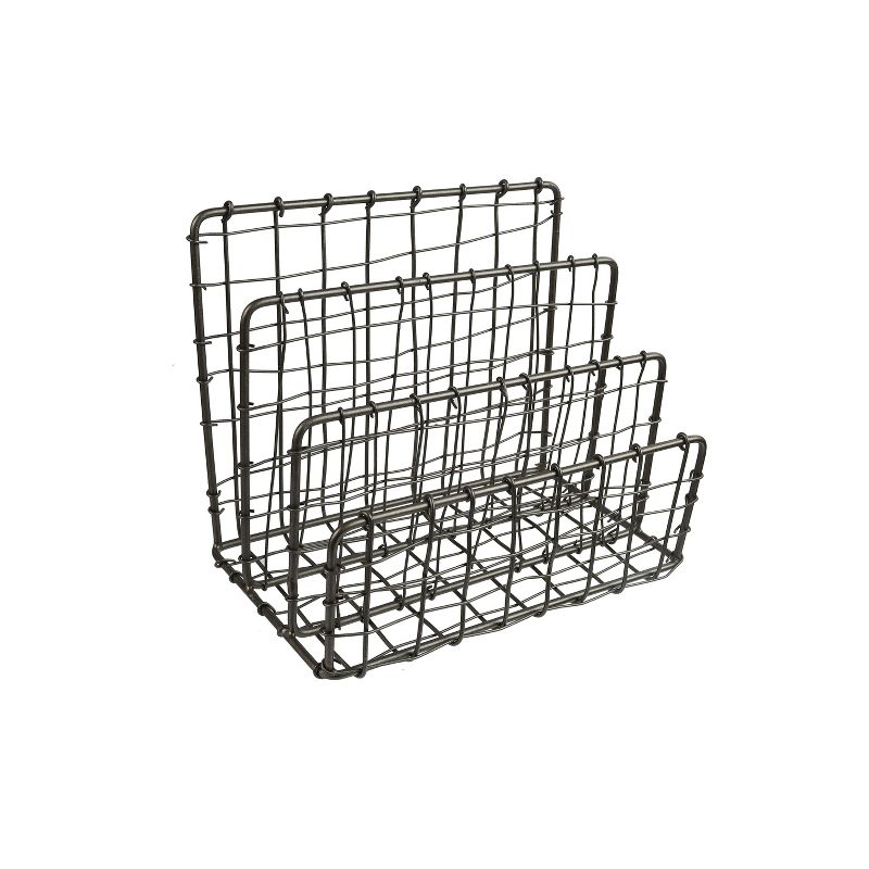 Design Ideas Cabo Letter Holder - Letter and Document Organizer - Natural, 7" x 3.5" x 5.3"