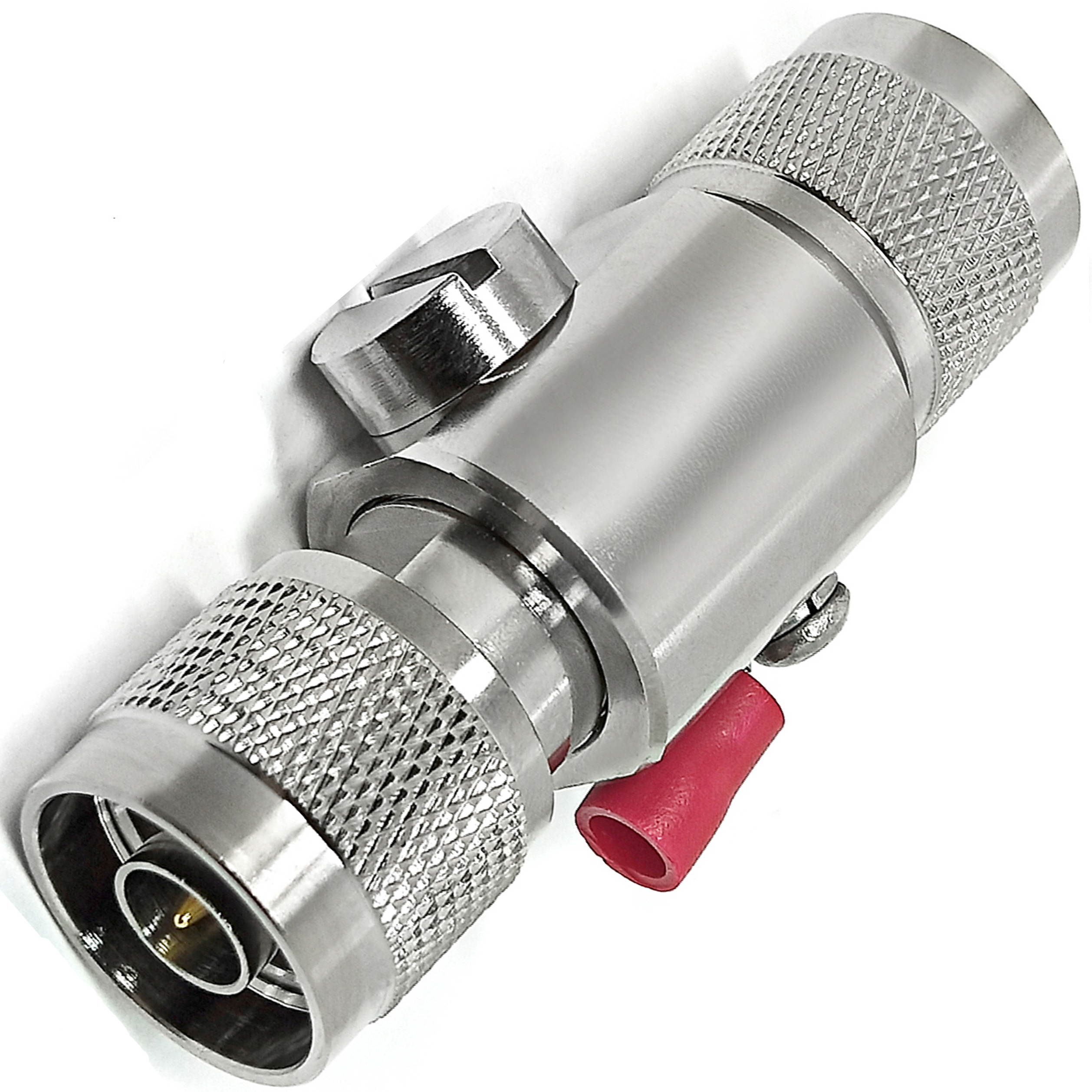 N-Male to N-Male Adapter Width Surge Protector 0-6GHz WiFi Antenna Coaxial Cable RF Converter -Wireless Network Connector -Lightning Protection Arrestor -Coax Suppressor -Tupavco TP1603