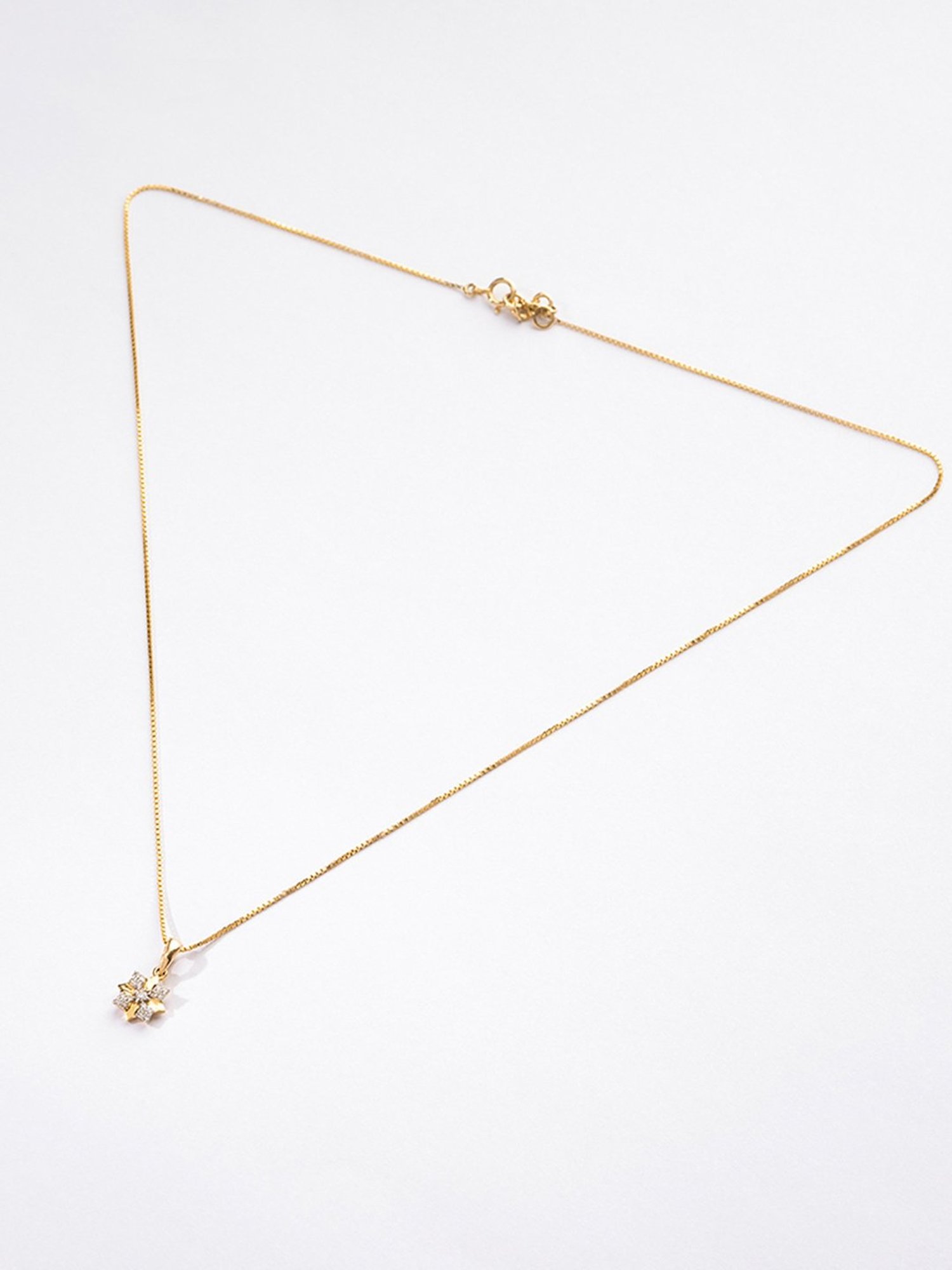 Mia by Tanishq 14 Karat Yellow Gold Two to Tango Diamond Necklace