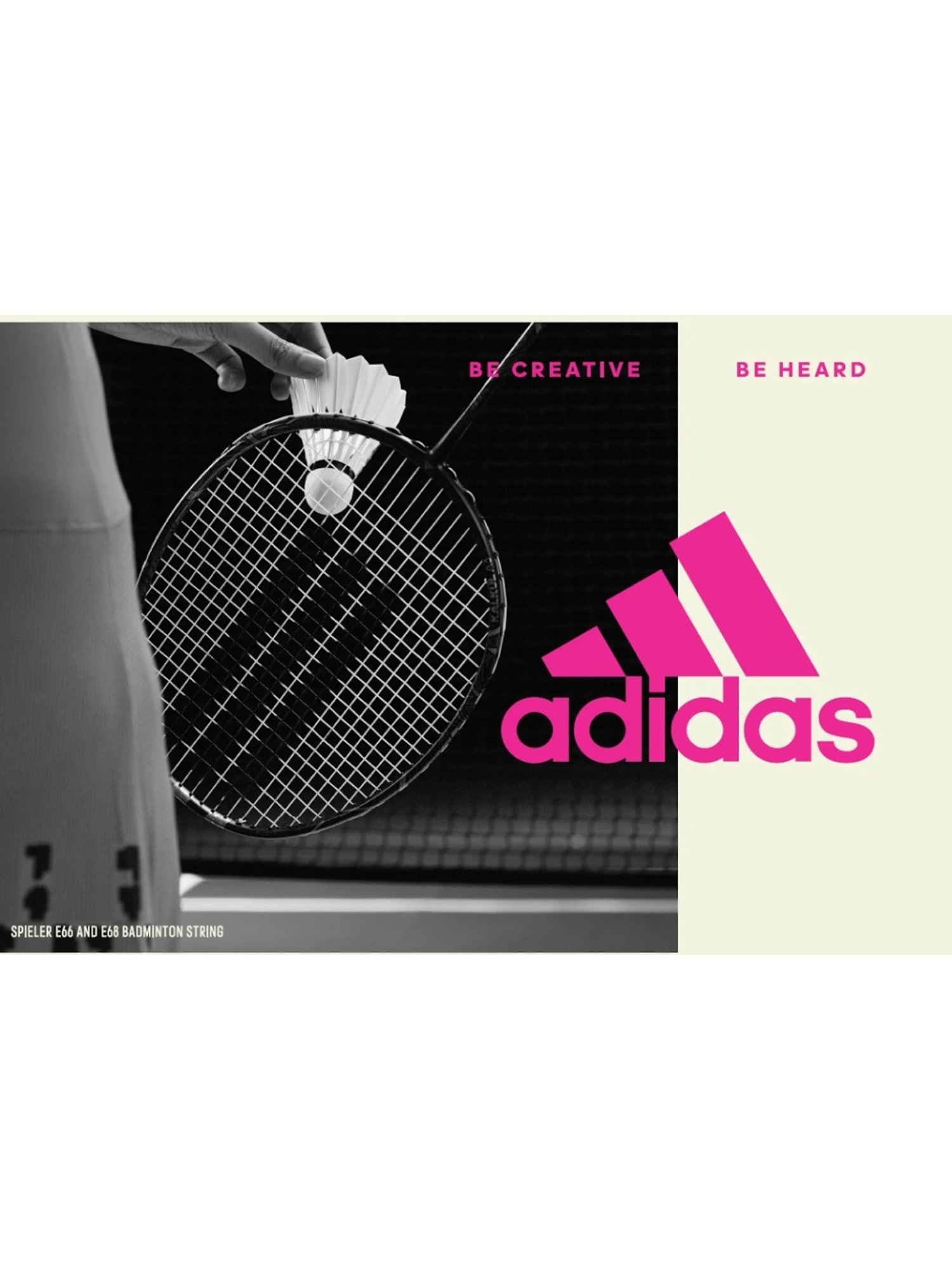 Adidas Spieler E68 Yellow Badminton Racquet Strings (0.68 gauze)