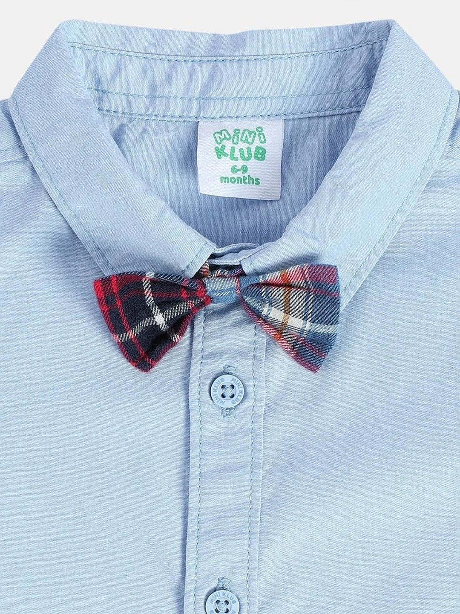 MINIKLUB Boys Multicolor Cotton Checks Full Sleeves Dungaree Set