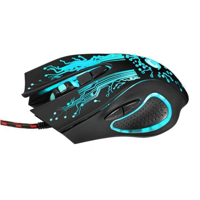 6 Buttons 5500 DPI LED Optical USB Wired Gaming PRO Mouse Mice Computer Mouse