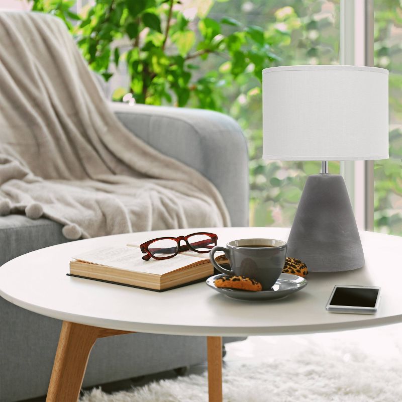 Pinnacle Concrete Table Lamp with Shade Gray - Simple Designs