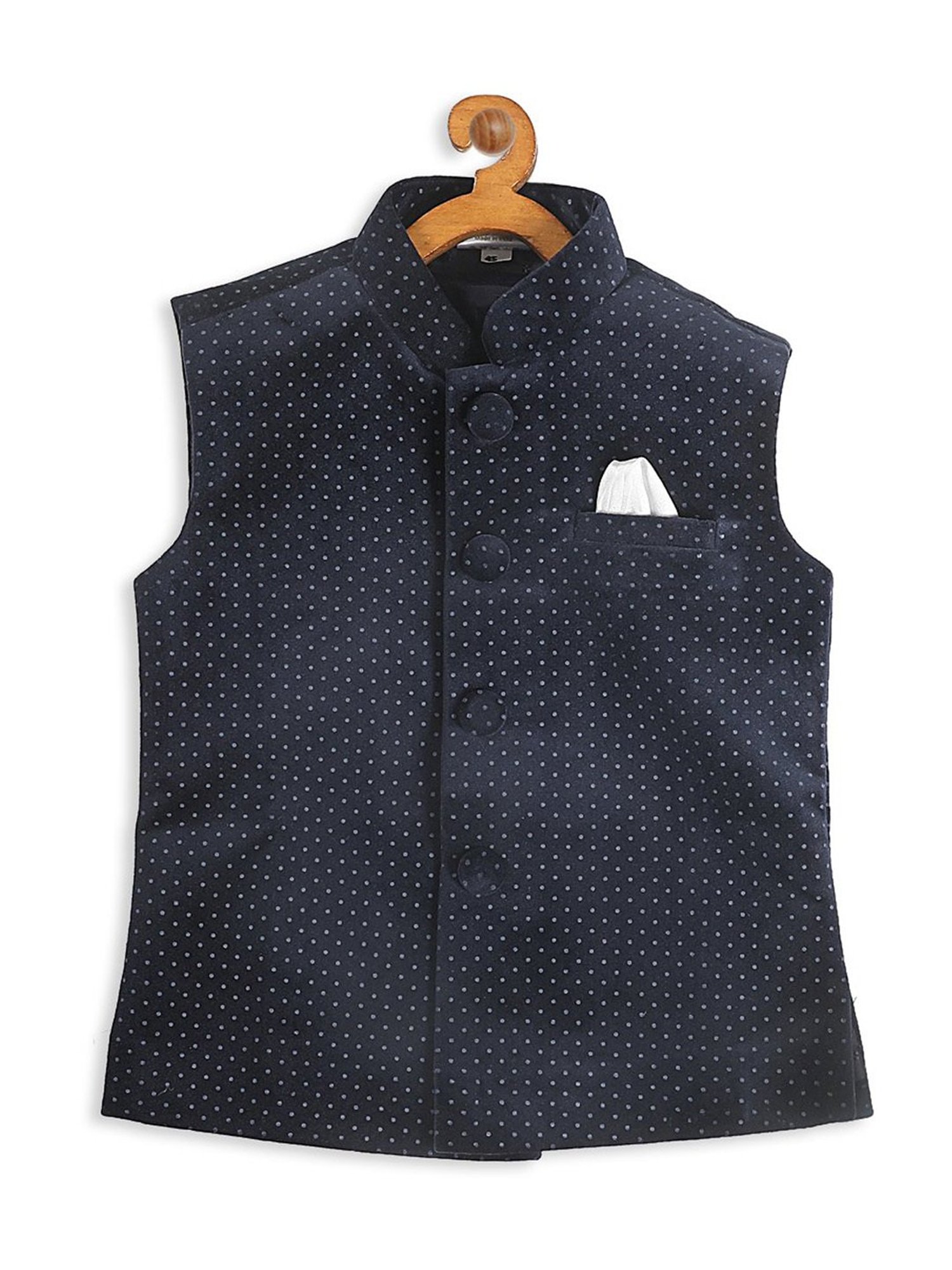 VASTRAMAY SISHU Blue Printed Nehru Jacket