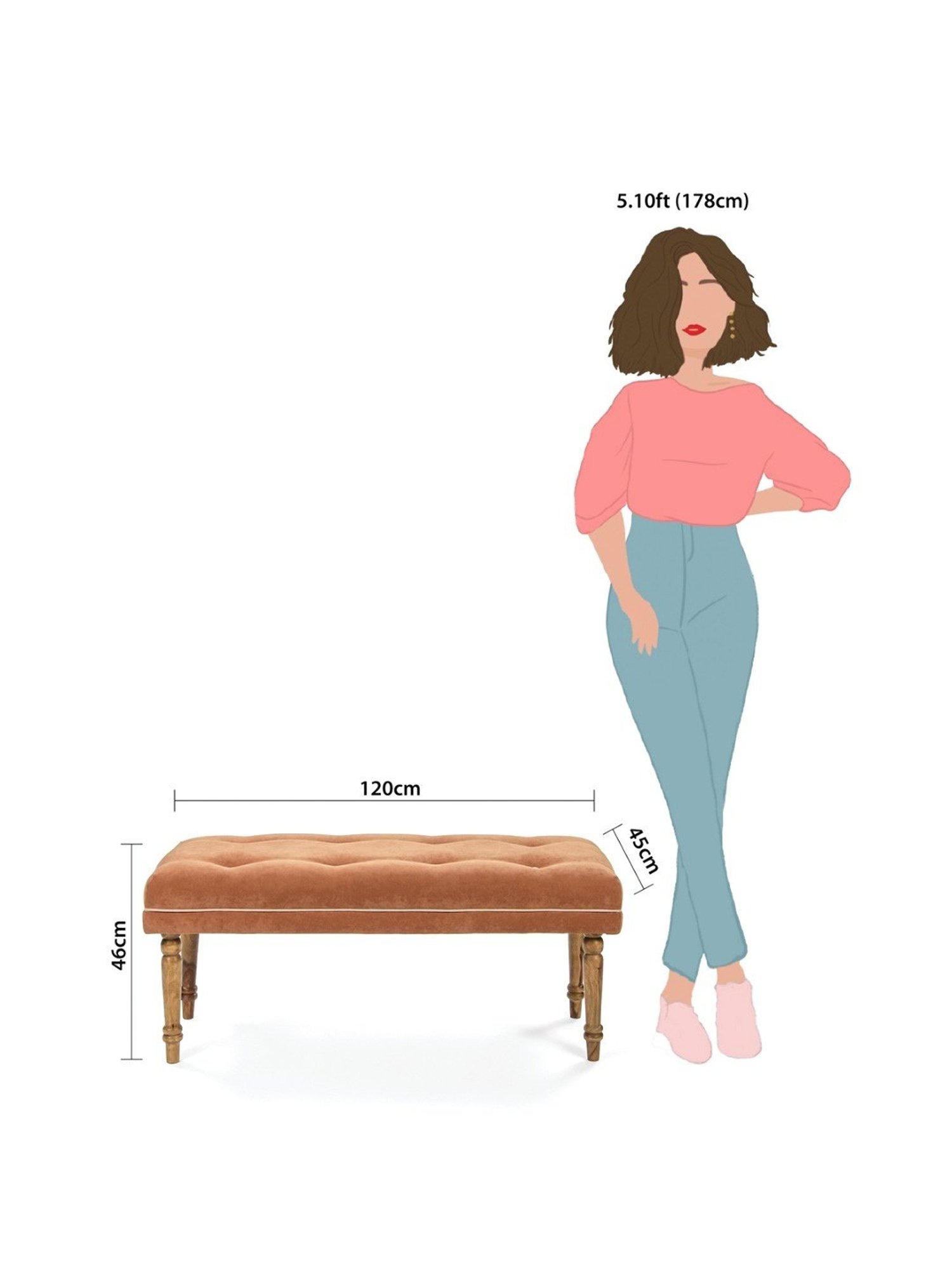 Picardy Vanity Stool Fabric/Antique Pearl - Acme Furniture