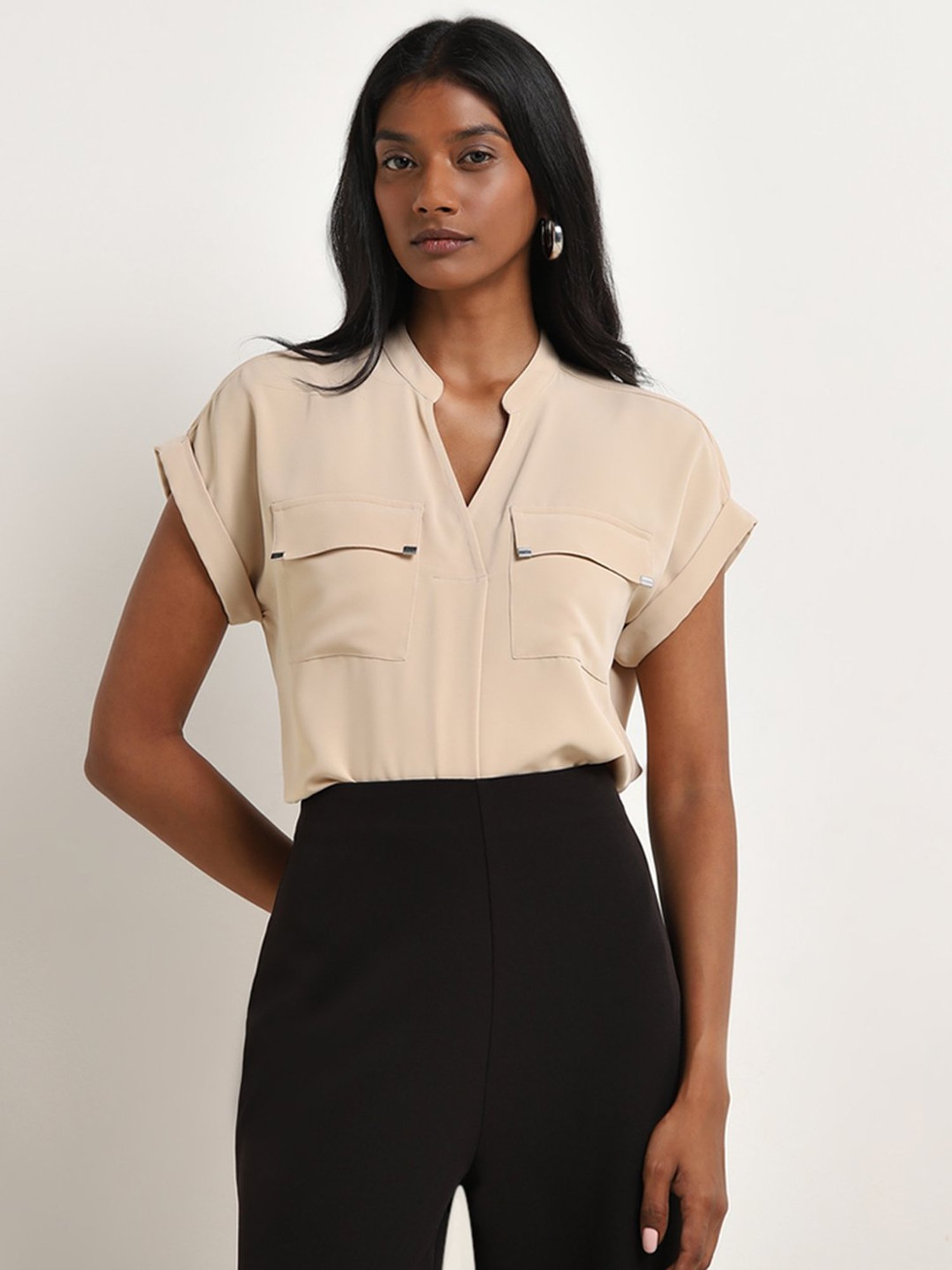 Wardrobe by Westside Light Beige Solid Top