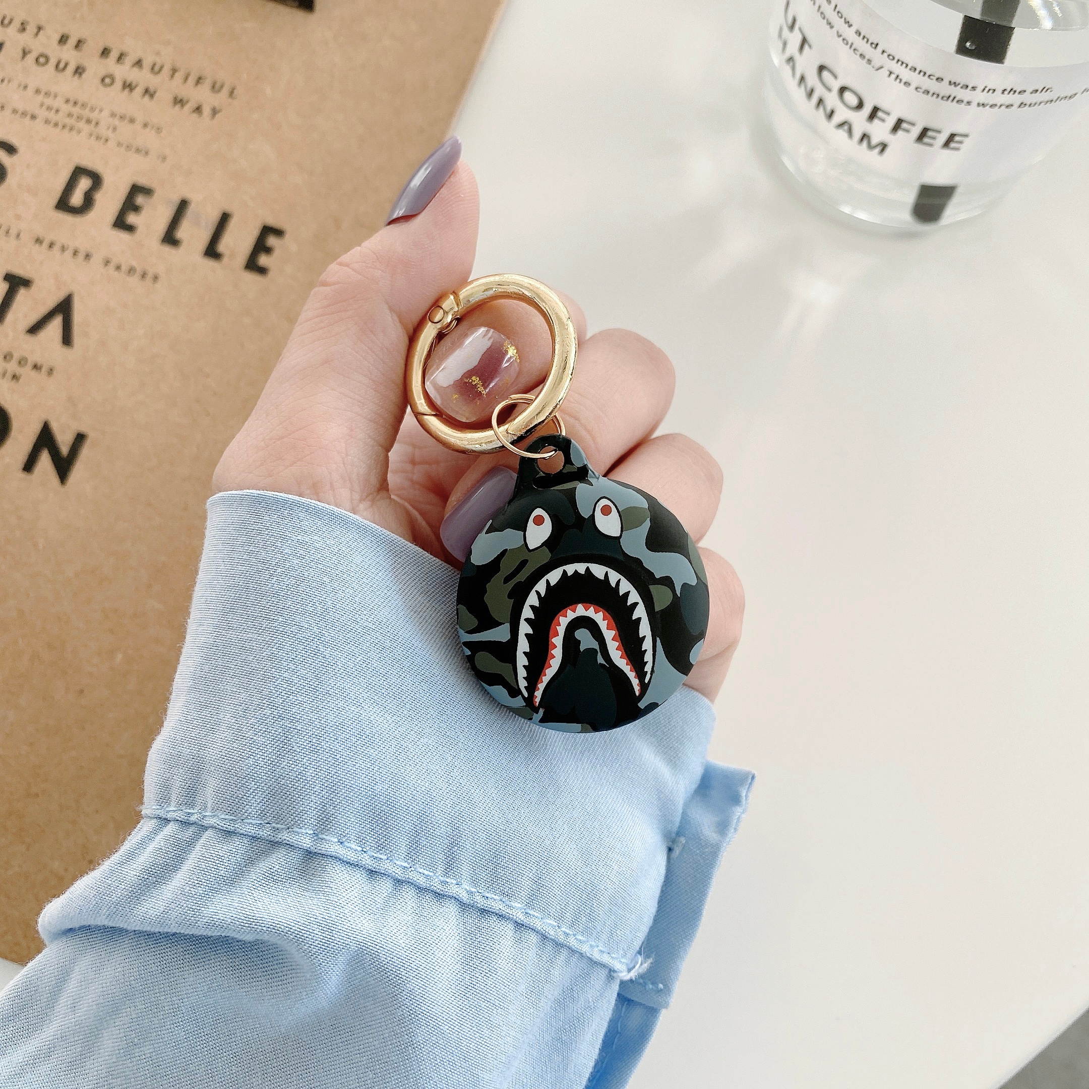 [6 PCS]Silicone Protective Case for AirTags, Tracker Lightweight Soft Protective Skin Cover Accessories with Key Chain Anti-Loss Design Compatible with Apple AirTags 2021