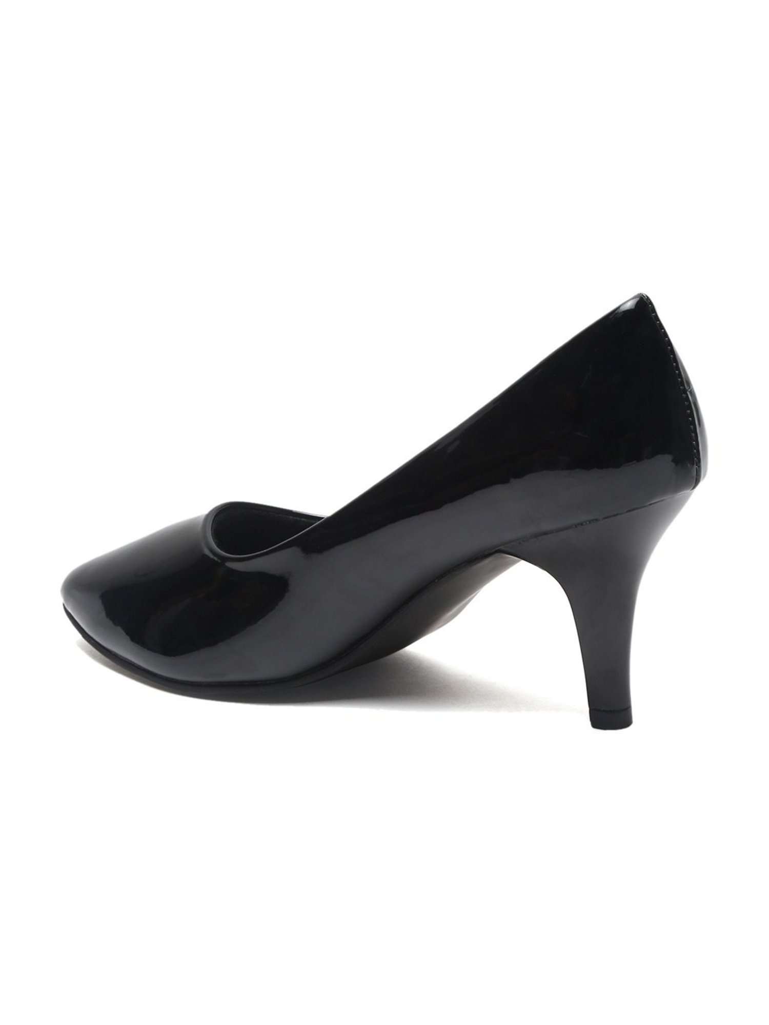 Flat N Heels Women's Black Stiletto Pumps