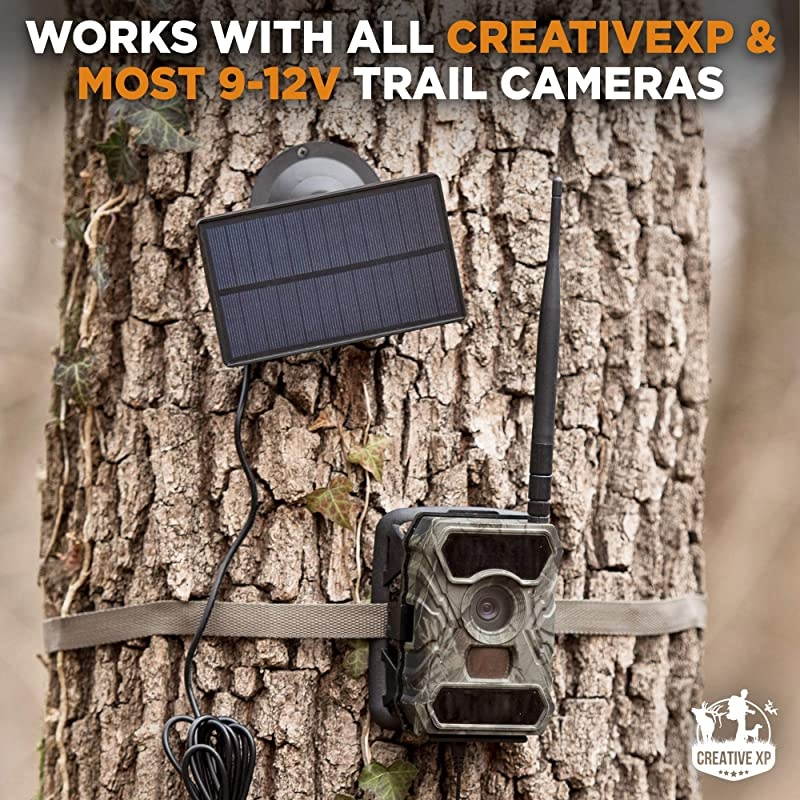 Trail Camera Solar Panel Kit Waterproof Solar Charger with a 1500 mAH Rechargeable Lithium Battery Outdoor Power System for All Hunting Cameras by  Save Money amp Time