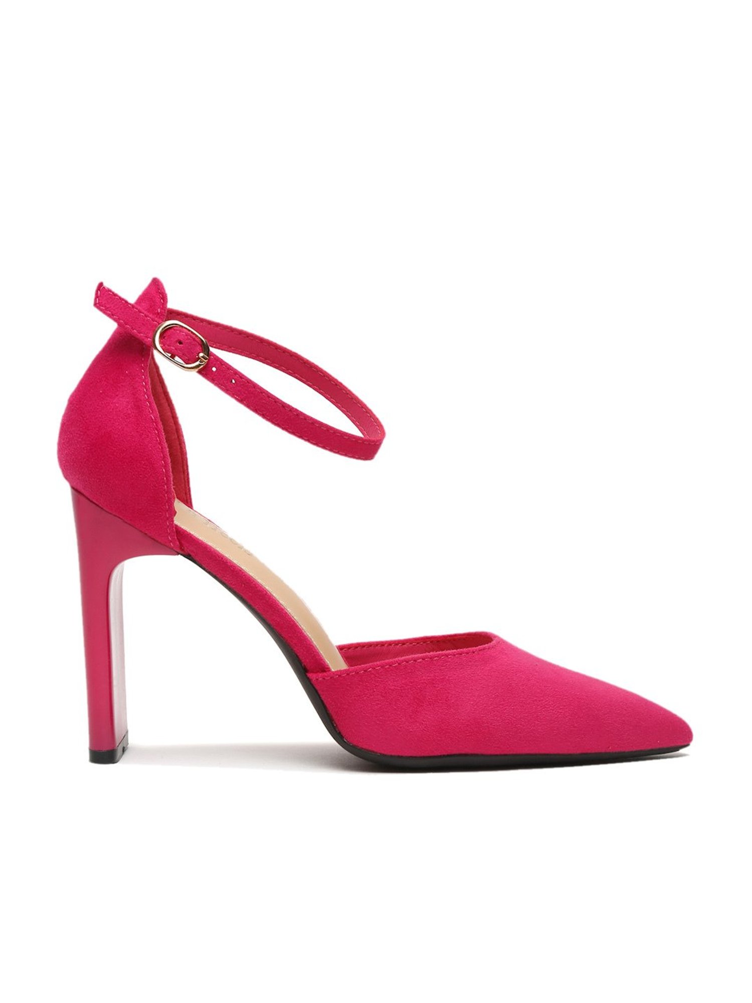 Flat N Heels Women's Pink Ankle Strap Sandals