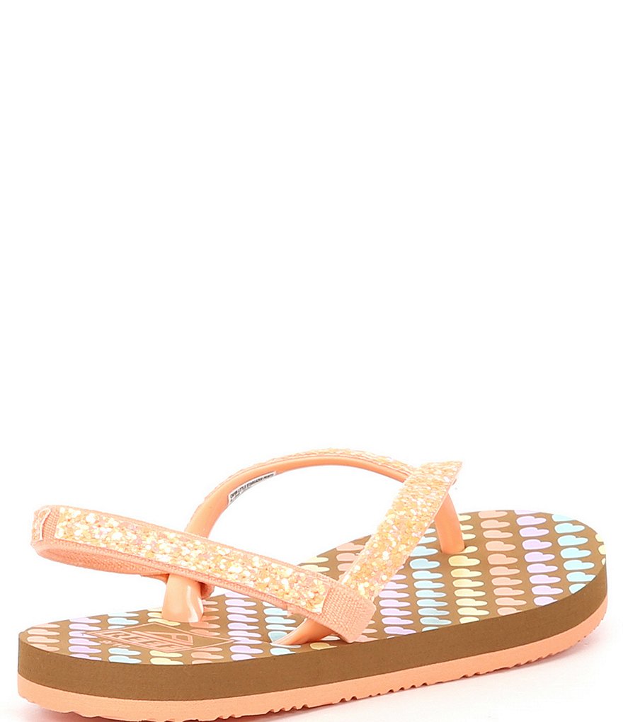 REEF Girls' Little Stargazer Mini Heart Flip Flops (Infant)