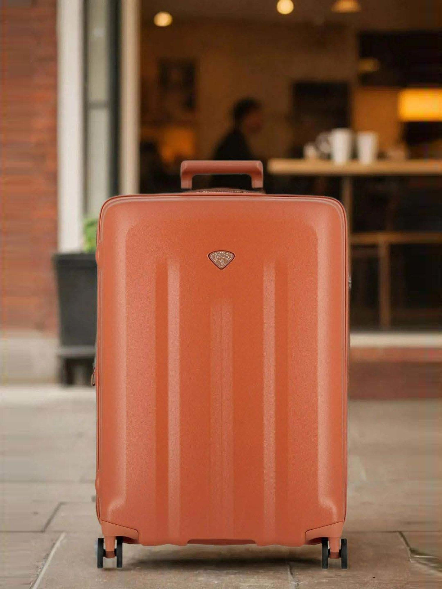 Jump Uppsala Rigid Terracota 8 Wheels Large Hard Cabin Trolley Bag Set of 2