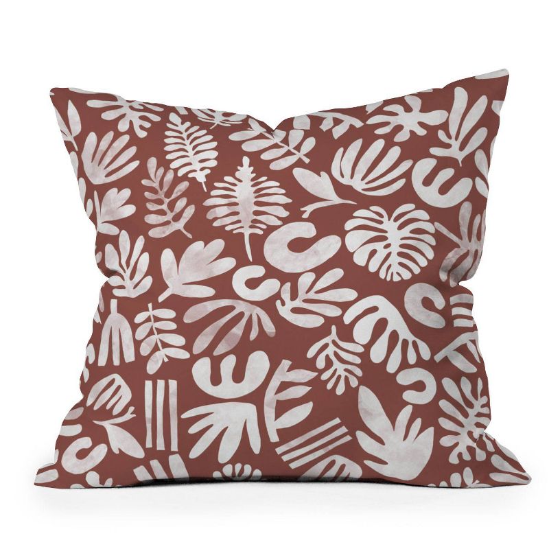 16"x16" Marta Barragan Camarasa Modern Abstract Square Throw Pillow Brown/Natural - Deny Designs