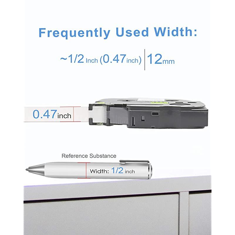 Compatible Label Tape Replacement for Brother TZe231 12mm 047 Laminated White Compatible with Ptouch PTH110 D210 PT1290 PTD600 PTP700 PTD450 Label Maker 262 feet 4 Pack