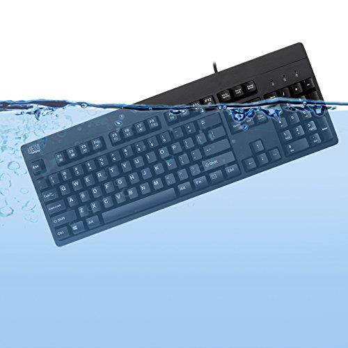 Adesso Ip67 Rated Waterproof, Antimicrobial  Multimedia Usb Keyboard With 2X Pri