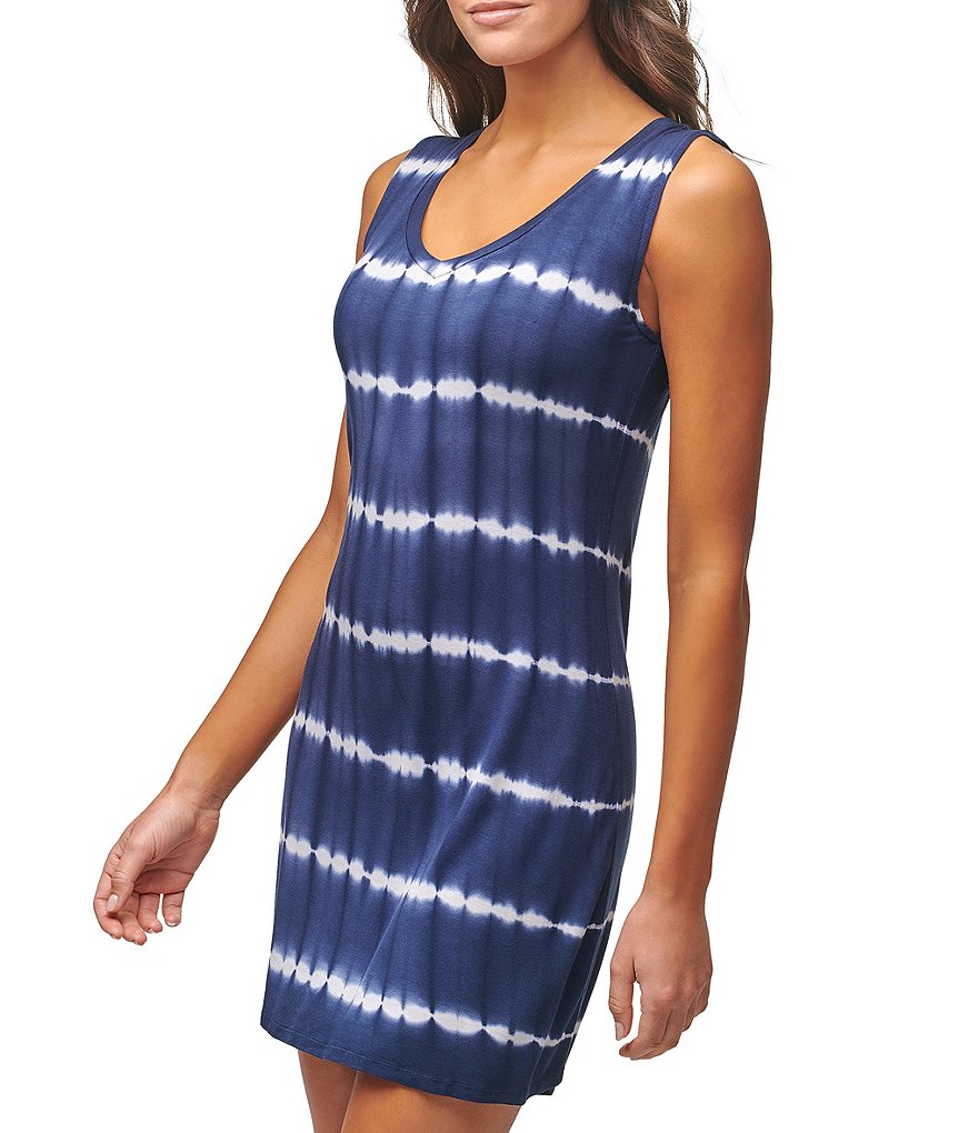 Marc New York Hi-Low Tie-Dye Scoop Neck Tank Dress