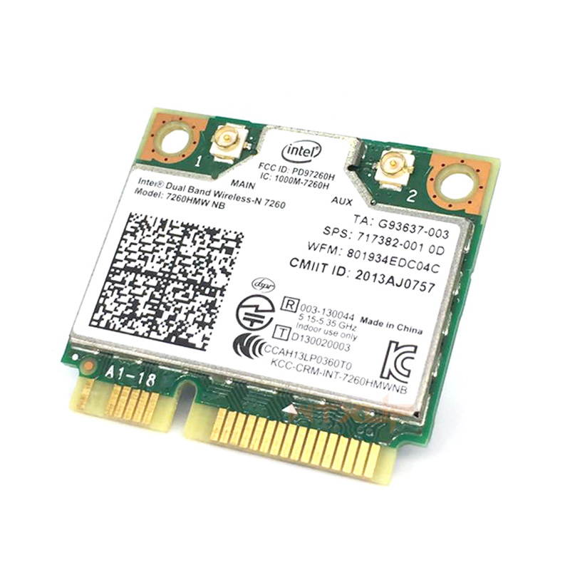 Plugadget Wireless Wifi Card for Intel 7260HMW 7260 NB Mini PCI-E 300Mbps 802.11N 2.4G/5Ghz for Laptop 7260NB