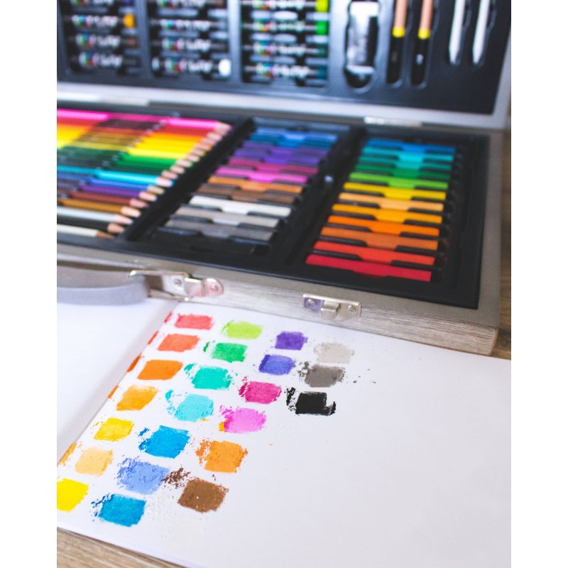 111pc Drawing, Sketching & Doodling Art Set in Wood Case - Art 101