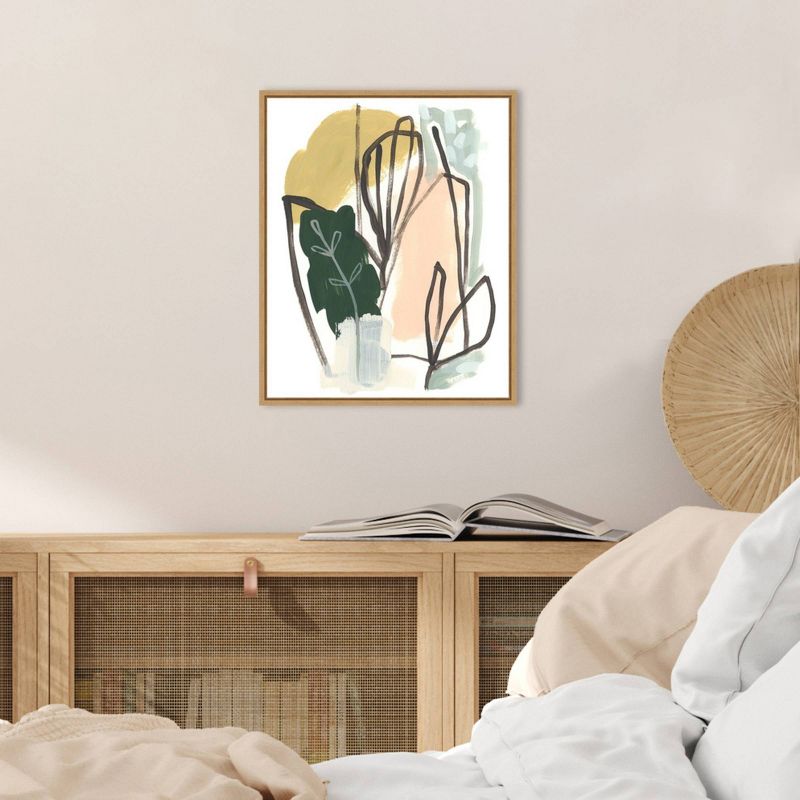 16" x 20" Tropical Abstract I by June Erica Vess Framed Canvas Wall Art - Amanti Art