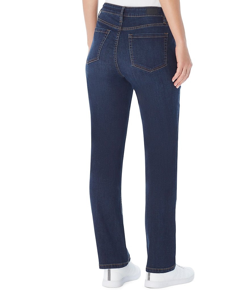 Jones New York Stretch Denim Lexington Straight-Leg Jeans