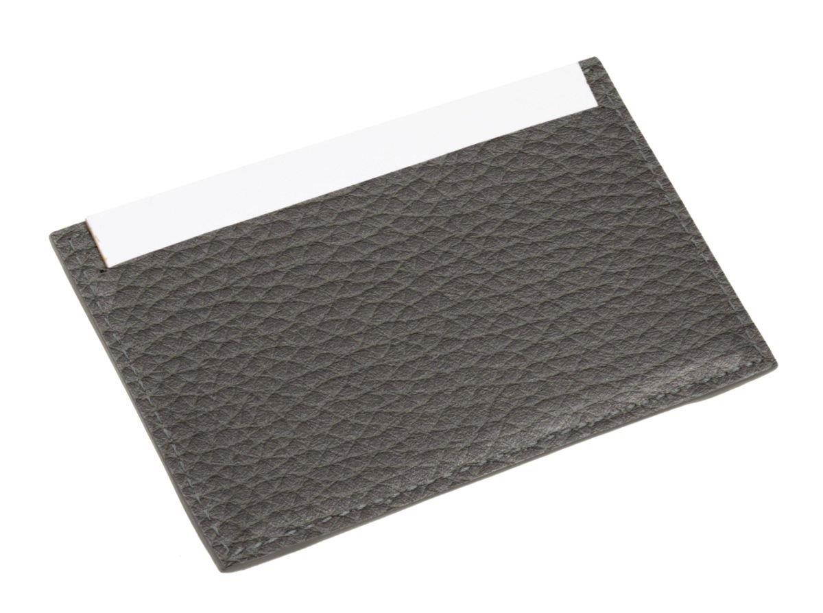 Lucrin - Small writing pad (4.3 x 2.8")" - Mouse-Grey - Granulated Leather
