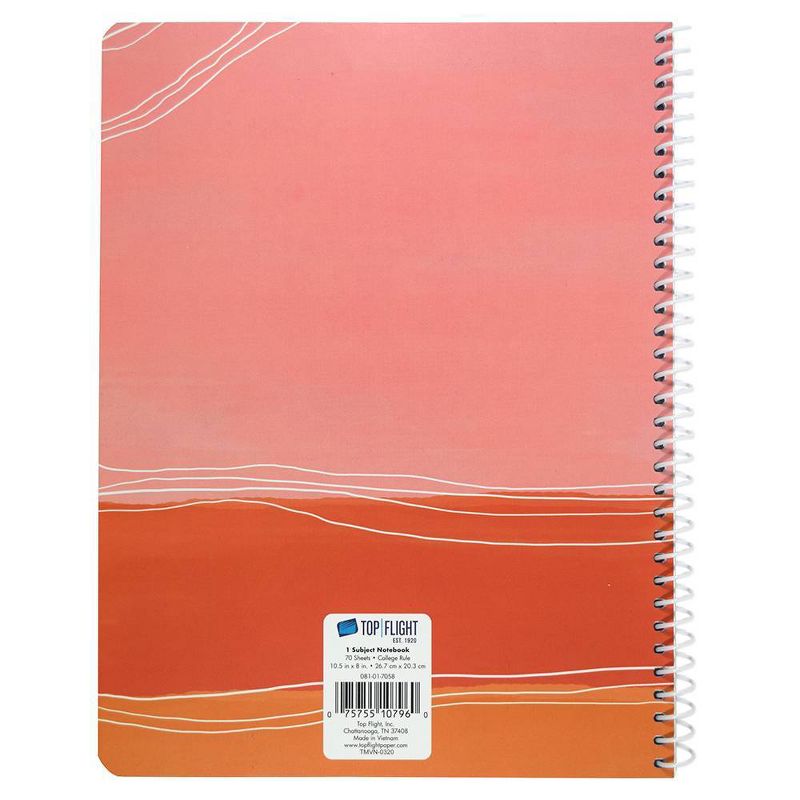 Spiral Notebook 1 Subject Wide Ruled Environmental Be the Change - Top Flight