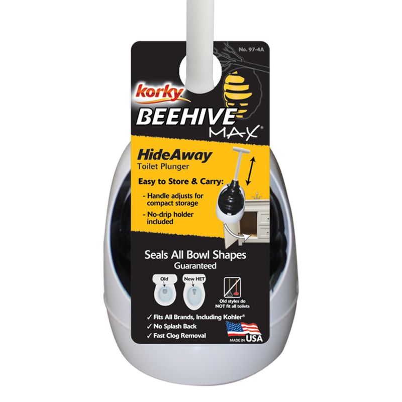 Korky Beehive Max HideAway Toilet Plunger