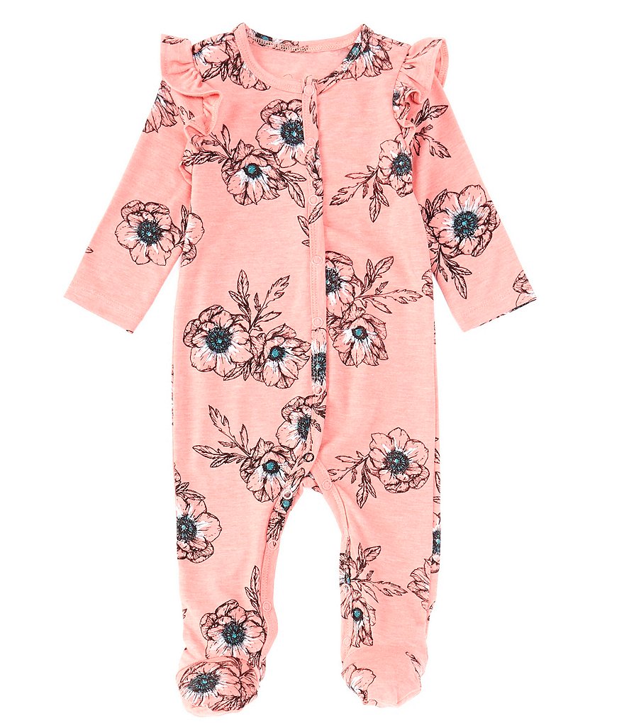 Burt's Bees Baby Newborn-9 Months Long-Sleeve Turkey Trot Footed Coverall