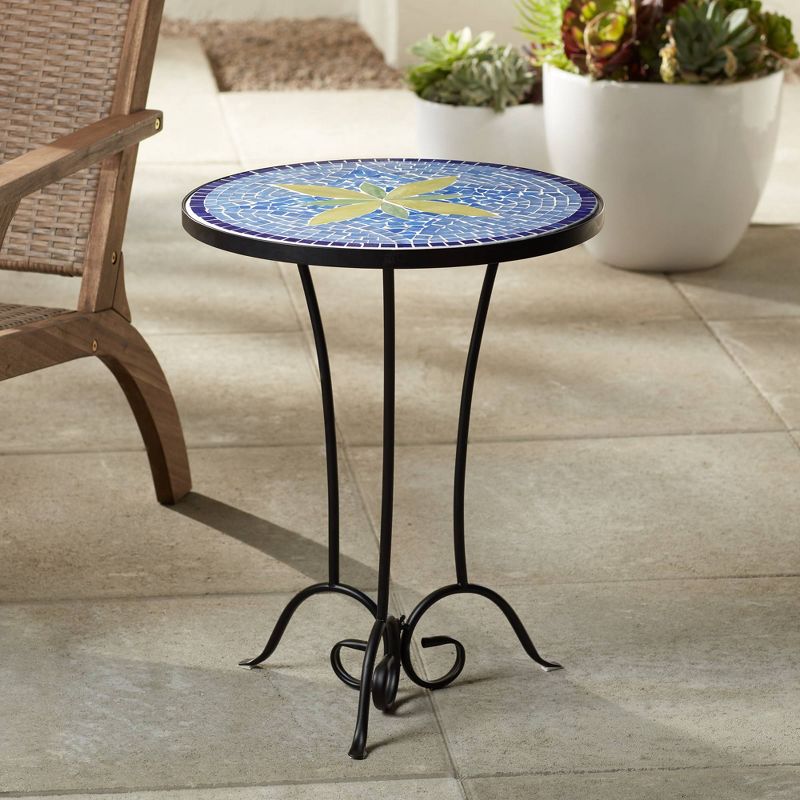 Aluminum Square Patio Side Table - Brown - Crestlive Products