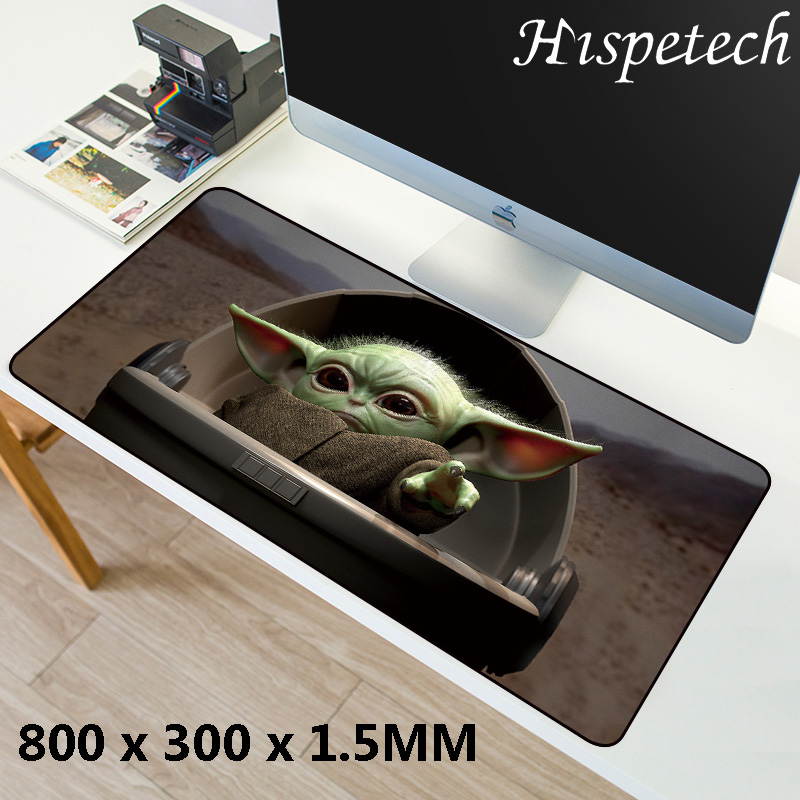 HISPETECH Star Wars Mouse Pad 800x300mm Large Mouse Pad Locking Edge Nature Rubber Computer Gaming Mousepad XL for PC Laptop Desktop
