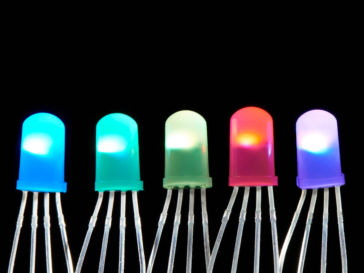 Adafruit NeoPixel Diffused 5mm Through-Hole LED - 5 Pack